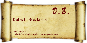 Dobai Beatrix névjegykártya